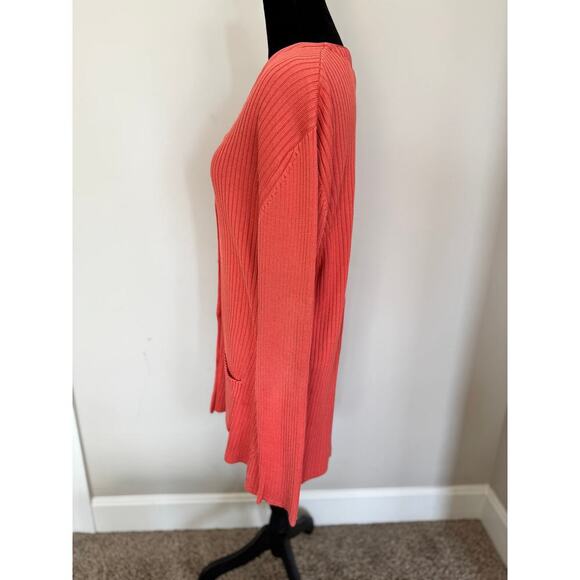 Vittadini Coral Cardigan Summer Sweater Cable Knit Silk/Cotton Blend - XL NWOT - Picture 3 of 5